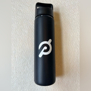 PELOTON Black Rubber‎ Glass Waterbottle 16oz